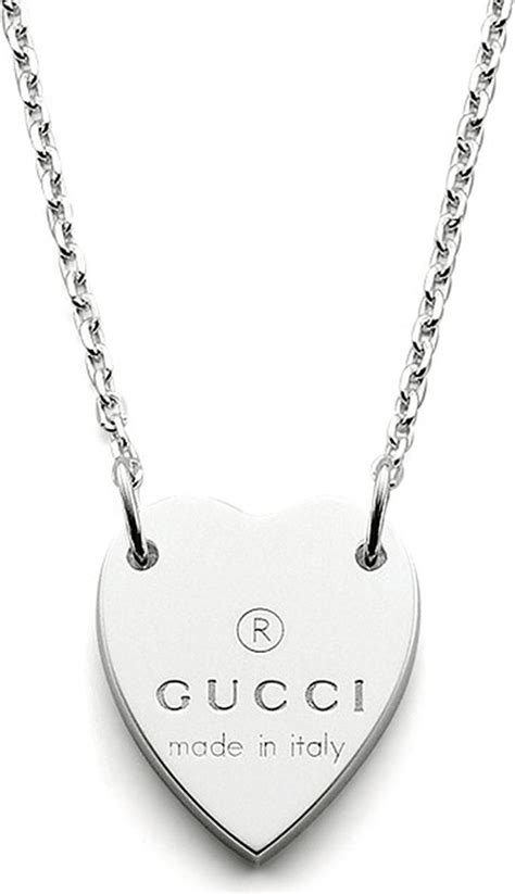 gucci heart neck lace|Gucci trademark necklace.